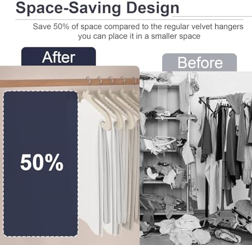 Velvet Pants Hangers - 8 Pack White Non Slip Open Ended Hanger with 360 Swivel Hook - Closet Space Saving Hanger for Heavy Pants, Jeans, Trousers, Scarf - Image 6