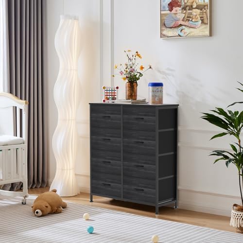 OLIXIS Dresser for Bedroom, 8 Storage Drawers, Tall Fabric Tower Organizer - Image 2