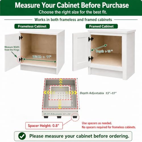 Fokyfok 2PC Pull Out Cabinet Organizer,Expandable,No Drill,Kitchen - Image 2