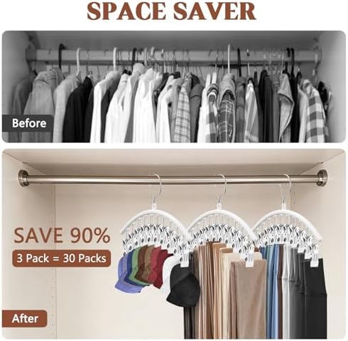 3 Pack Hat Hangers for Closet, Metal Hat Organizer for Baseball Caps - Image 3