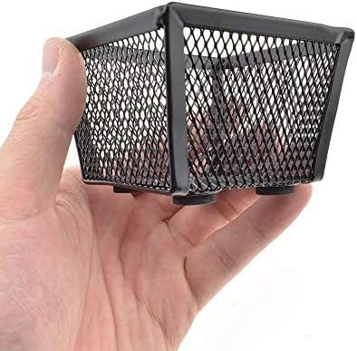 HAHIYO Stackable Paper Clip Mesh Holder cup 2.2" Height 2 Pack Black Sturdy PaperClip Holder Container for Desk Drawer Organizer Collection for Home Office School Soft Foam Feet No Sharp Edges - Image 7