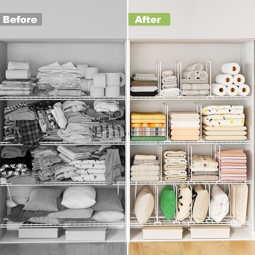 SortNStore Wire Shelf Dividers for Closet: Tall 10.6in x Deep 12in, 8 Pack - Image 5