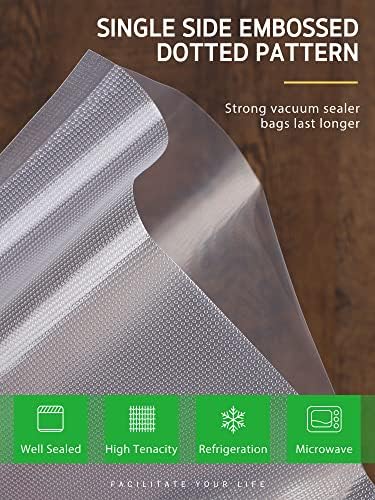 Syntus Vacuum Sealer Bags for Food, 3 Rolls 11" x 20' and 3 Rolls 8" x 20' - Image 3