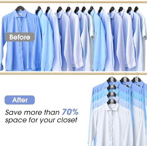 80Pcs Space Saving Hanger Hooks, Plastic Hanger Connector Hooks Clear - Image 3