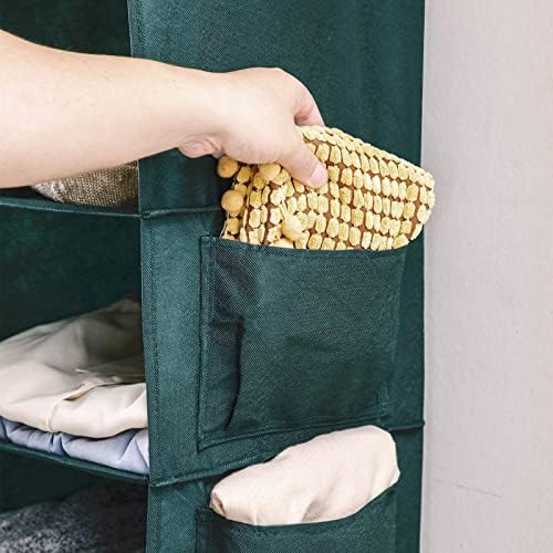 YOUDENOVA Hanging Closet Organizer and Storage, 6-Shelf, Green - Image 6