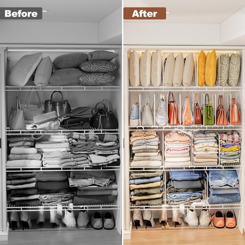 Wire Shelf Dividers for Closet: 12" Tall x 12" Deep (Taller) 6 Pack - Image 6
