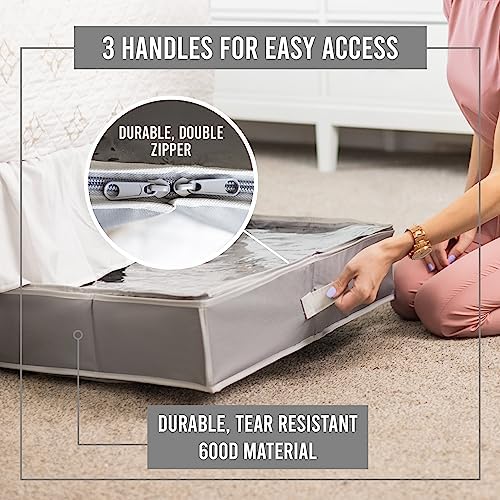 Under Bed Shoe Storage Organizer, 2 Pack of 16 Pairs Storage, Gray - Image 6