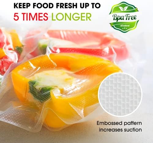 Vesta Precision 200 Count Vacuum Sealer Bags for Food, 8" x 12" & 6" x 10" - Image 2