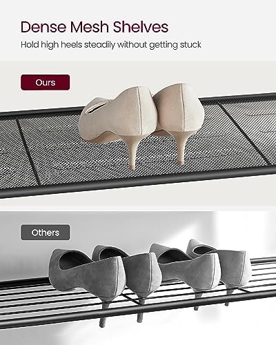 VASAGLE 5-Tier Shoe Rack, 16-20 Pairs, Metal Mesh - Image 4