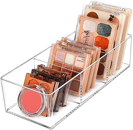 JessLab Acrylic Organizers, Bathroom Organizer for Drawer, Cosmetic Display Cases for Vanity, Countertop, Desk, Kitchen, and Makeup Storage, 3-Section by JessLab
