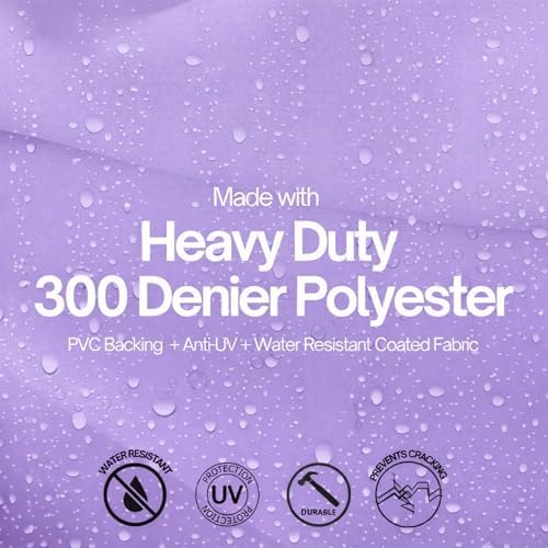 Formosa Covers Portable Garment Rolling Rack Cover - Protect Your Clothes from Dust Keep Your Room Looking Organized in Lilac Purple (Cover Only) (36" W x 18" D x 68" H) - Image 4