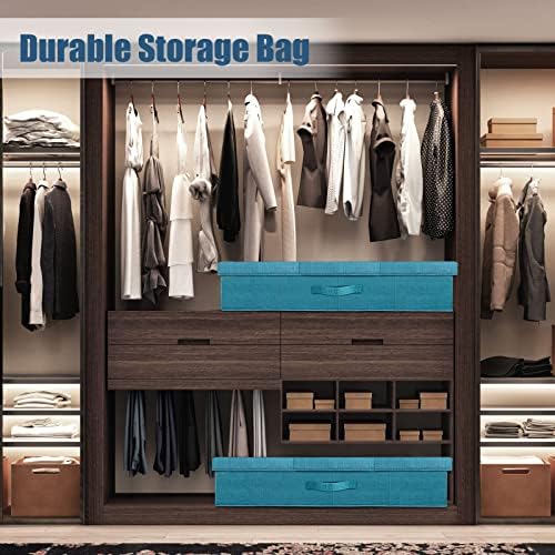 Supowin 2Pack Large Underbed Storage Containers Bin with Lids, Cyan Blue - Image 6
