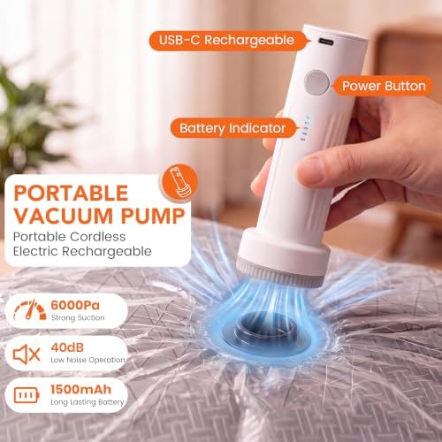 Vacuum Storage Bags with Electric Pump,15 Pack 4 Sizes Thickened Space Saver Bags,Airtight Leak-Proof Compression Bags for Clothes,Comforters,Blankets,Bedding,Reusable Closet Organizer for Home Travel - Image 2