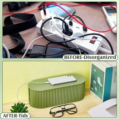 2 Pcs Cable Management Box, Fits Most Power Sockets, 11.8x5.1x4.3 in - Image 6