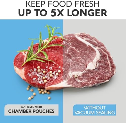 Avid Armor Chamber Vacuum Sealer Bags – Heavy Duty, BPA-Free, Pre-Cut Chamber Vacuum Bags for Food Preservation, Freezer Storage, Sous Vide and more, 250/Pack (10x10) – Multi-Use Vacuum Bags - Image 3