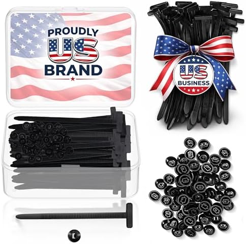 150 Pcs Nylon Universal Cable Tie Buckles Heavy-Duty Zip Tie Buckle Clips by Clipra