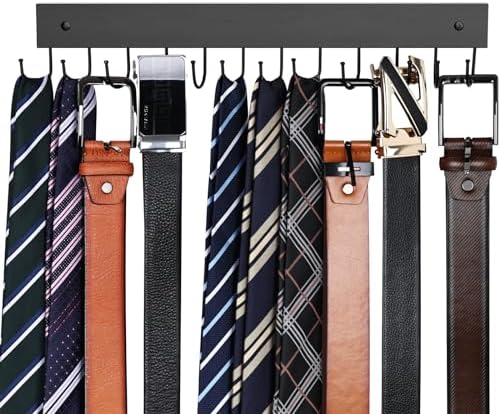 Belt Hanger Wall Mounted, Wooden Belt Organizer by HAILMAJOR