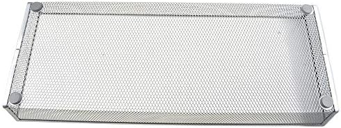 HAHIYO Stackable Mesh Tray Cup 15 x 6 x 2 inches Sturdy Container for Desk Drawer Organizer Collection for Home Office School kitchen Soft Foam Feet No Sharp Edges 1 Pack Silver - Image 7