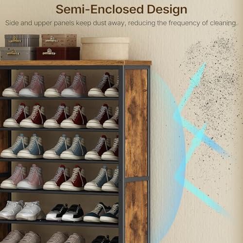 YATINEY 12-Tier Tall Shoe Rack, Large Shoe Storage Organizer for Closet - Image 4