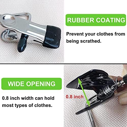Boot Hangers Clips, 100 Pack Black Laundry Hooks Hanging Clips Clothes Pins Closet Hanger Organizer Clamps Socks Towel Clips - Image 5