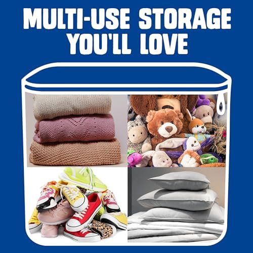 Ziploc Flexible Totes, Underbed Size, 17 Gallon, 2 Count Organizing Tote with Zipper and Built‑In Handles, Flexible & Stackable Clothing and Home Storage Bag - Image 3