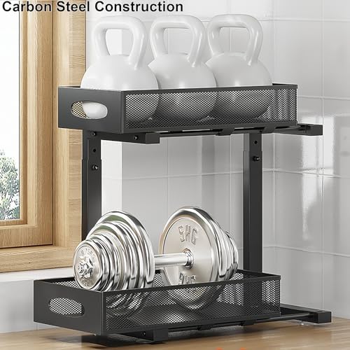 Under Sink Organizer, 2-Tier Pull Out Cabinet Storage, Black - Image 2