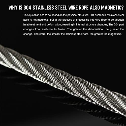 1/16 Wire Rope, 800FT 304 Stainless Steel Cable with 250Pcs Crimp Sleeves, Aircraft Grade, 7x7 Strand, 368lbs Breaking Strength, for Garden Trellis, Clothesline, Railing,Trellis - Image 6