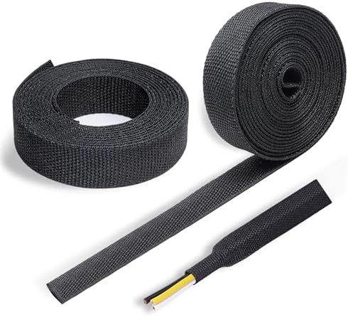 2:1 Ratio Heat Shrinkable Braided Wiring Sleeving 3/8" ID -16ft by BuyUneed