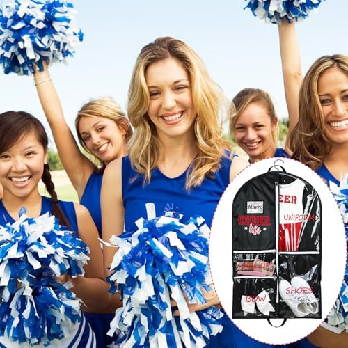 Blushtier 40" Cheer Uniform Garment Bag Cheerleading, Black,Dark Red - Image 5