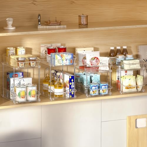 Delamu Bathroom Under Sink Organizers and Storage, 2 Pack, Clear - Image 4