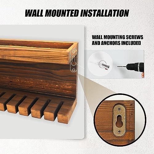 Yamahiko Belt Storage Organizer for Closet, Belt Hanger Wall Mounts with Double Shelving Platform, Belt Rack Holder Shelf for Closet Door, Wall Closet Organizer Tie Belt Hanger Rack for Men Women - Image 4