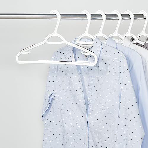 Neatfreak Slim Non Slip Hangers - Space Saving Set of 10 With Lingerie Hooks and Pants/Accessories Bar - Patented W Frame White Plastic Hangers - Image 6
