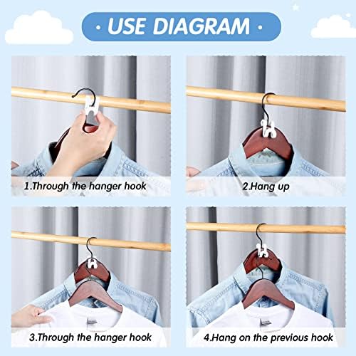 Unittype 100 Pcs Unitype Hanger Connector Hooks, Space Saving Clips, White - Image 3