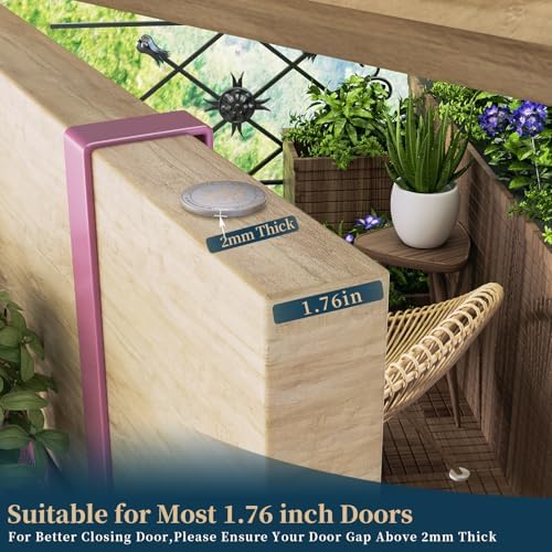 Consumest Over The Door Hooks Organizer - 3 Tier Door Hanger with 9 Coat Hooks & 2 Mesh Basket, Back Storage Organizer Hanging Towels for Bathroom, Bedroom, Pink - Image 6