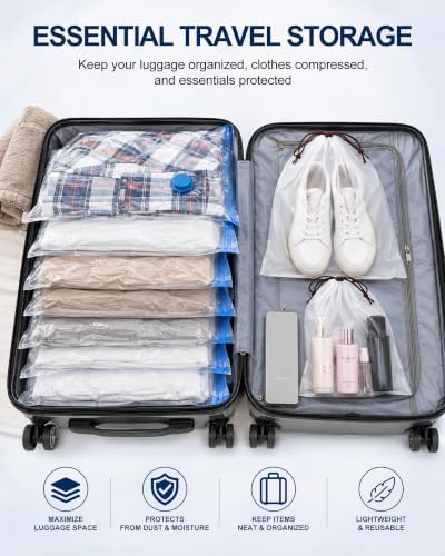 7-Pack Small Vacuum Storage Bags for Travel - Image 3