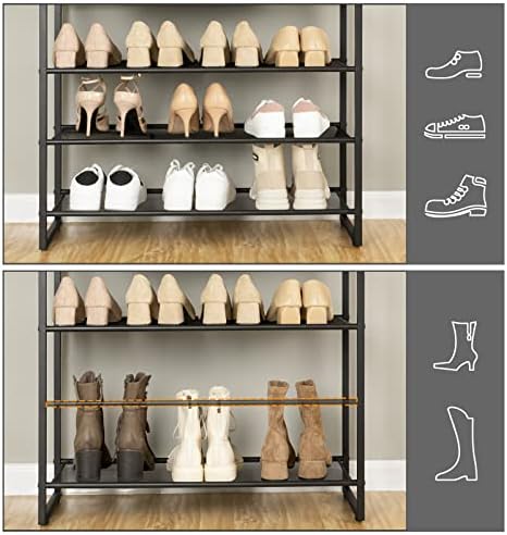 HOOBRO 10-Tier Shoe Rack for Entryway, 29.5" L Shoe Storage Organizer, Large Capacity Shoe Shelf for Closet, Front Door Entrance, Hallway, Holds 36-40 Pairs of Shoes, Greige and Black BG107XJ01 - Image 6