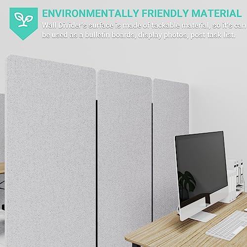 3 Panel Soundproof Room Divider, Portable Acoustic Office Divider - Image 5