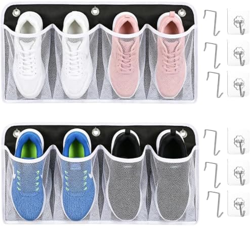 RV Shoe Storage for Bedside - 4 Pocket Wall Mounted Entryway Shoes Rack by Ofiray-home