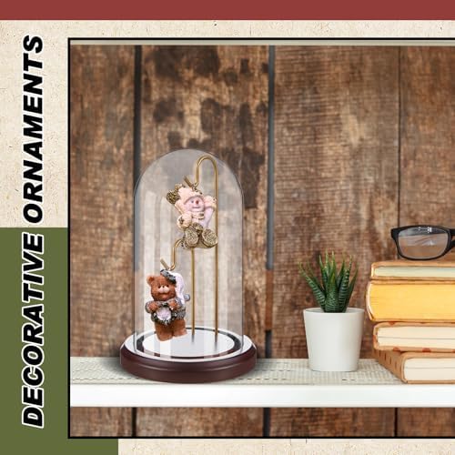 Beeveer 1pc 4x7 Pocket Watch Display Case 2 Hook Walnut Gold - Image 5