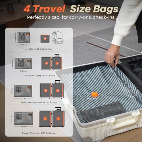 Vacuum Bags for Travel with Wireless Pump for Carry on Luggage or Suitcase - Image 2