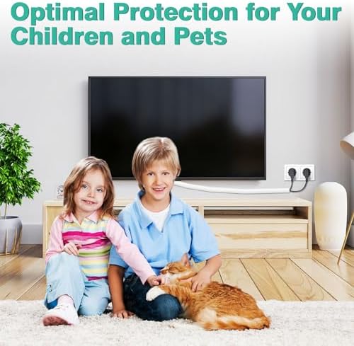 UOMTFAI Dog and Cat Cord Protector 25ft - 1/2inch, Flexible Cable Sleeve for Easy Cord Management, Protects Cables from Pets Chewing, Ideal for USB, Power, Audio and Video Cords - White - Image 6
