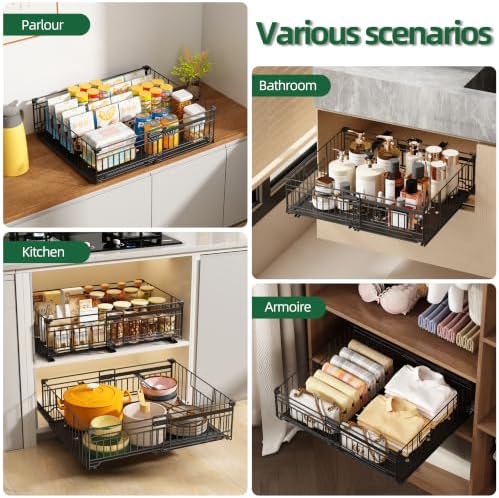 NETEL 1 Pack Expandable Pull Out Cabinet Organizer, 16.5" Deep - Image 7