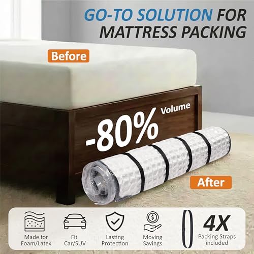 Foam Mattress Vacuum Bag with 4 Adjustable Straps, Twin/Twin XL - Image 2