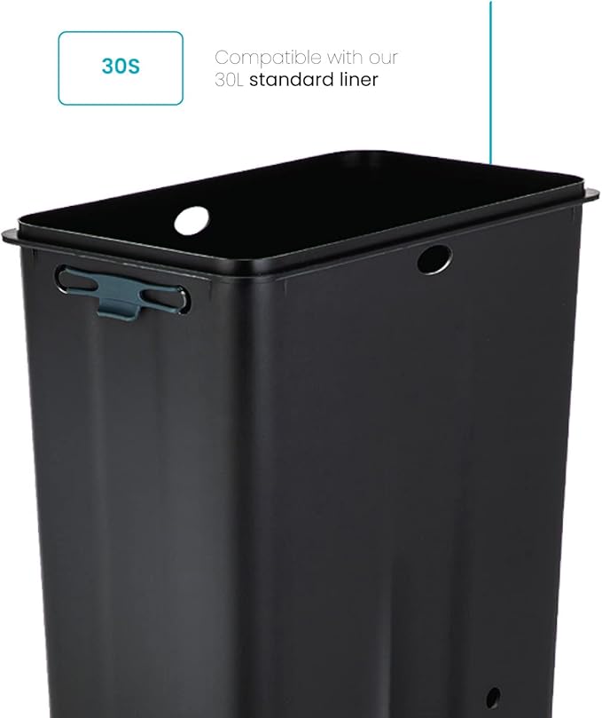 Home Zone Living 2-Pack 8 Gallon Kitchen Trash Bags with Drawstring Handles, Heavy Duty Custom Fit Design for Standard 30 Liter Kitchen Trash Cans, Code 30S, 60-Count