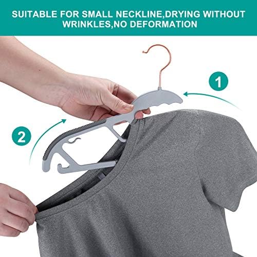TIMMY 50 Pack S-Shaped Plastic Clothes Hangers, Non-Slip, Space-Saving - Image 4