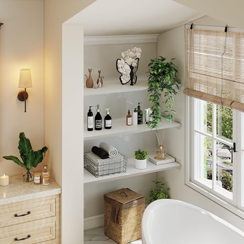 BAOYOUNI Adjustable Closet Shelf Dividers 11.81 in Wide No Drill Off-White - Image 3