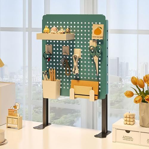 Clamp Desk nizer with Pegboard Kit, Office Partition Panel, Floating, Green Vertical Desk Storage Solution, Efficient Workspace nizer. by Unknown