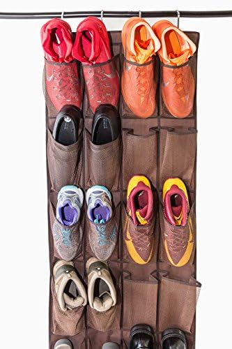 Roomganize Large Over the Door Shoe Organizer for Mens Sneakers (Bison brown) - Image 6
