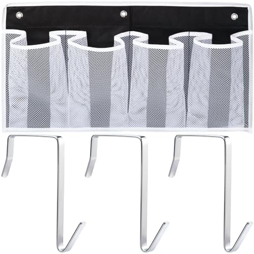 Pndeyo 1pc Bed Hanging Shoe Organizers with 3pcs Hooks, 22.44x11.61in,Black by Pndeyo