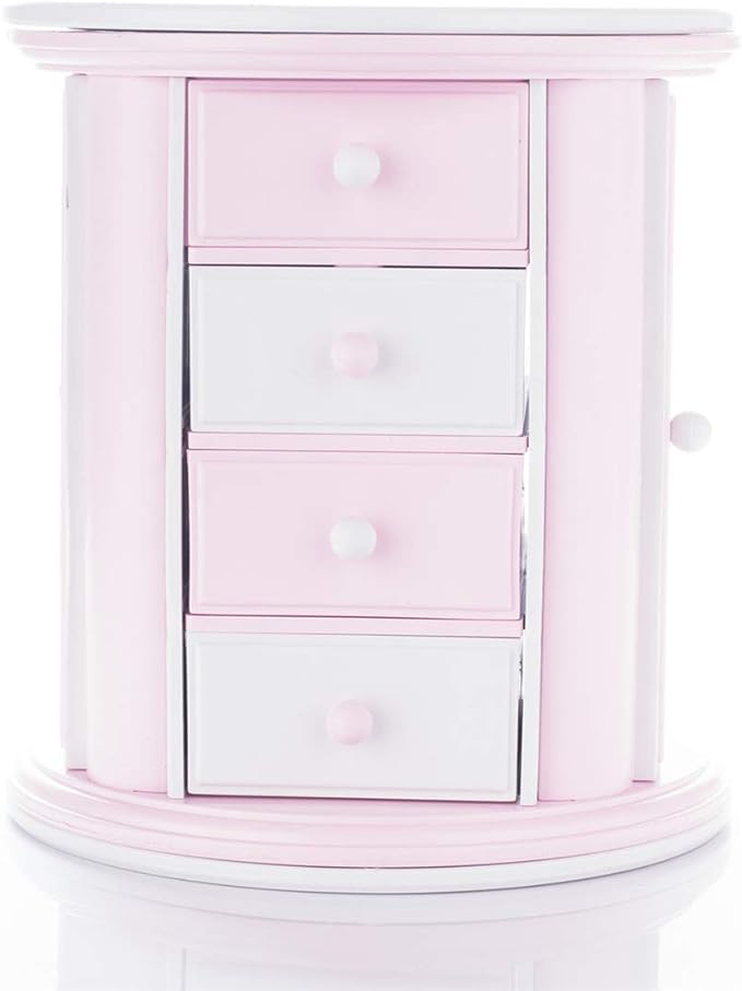 Renawe Girls Musical Jewelry Box Necklace Storage Accessories Gifts Cute Kids Jewelry Boxes for Little Girl Toddler Children Jewelry Organizer Best Girls Birthday Gift Stuff Child Music Jewelry Box